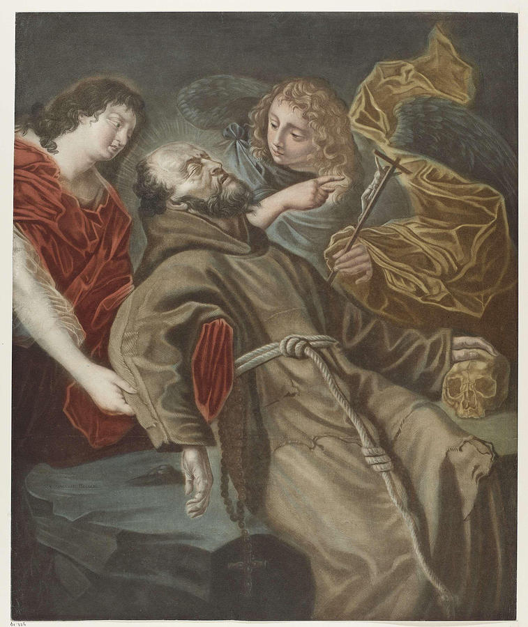 Anthony Van Dyck Painting - De dood van de heilige Franciscus  by Anthony van Dyck