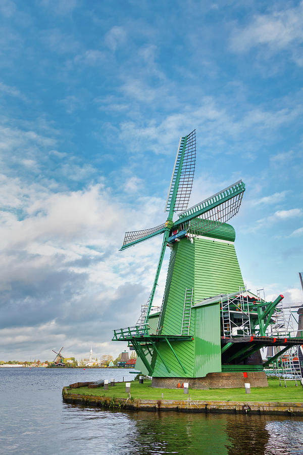 De Gerkroonde Poelenburg windmill windmol, Zaanse Schaans, Nethe Photograph by Rick Deacon