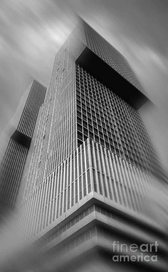 De Rotterdam Vertical City 2  - Monochrome Photograph by Philip Preston