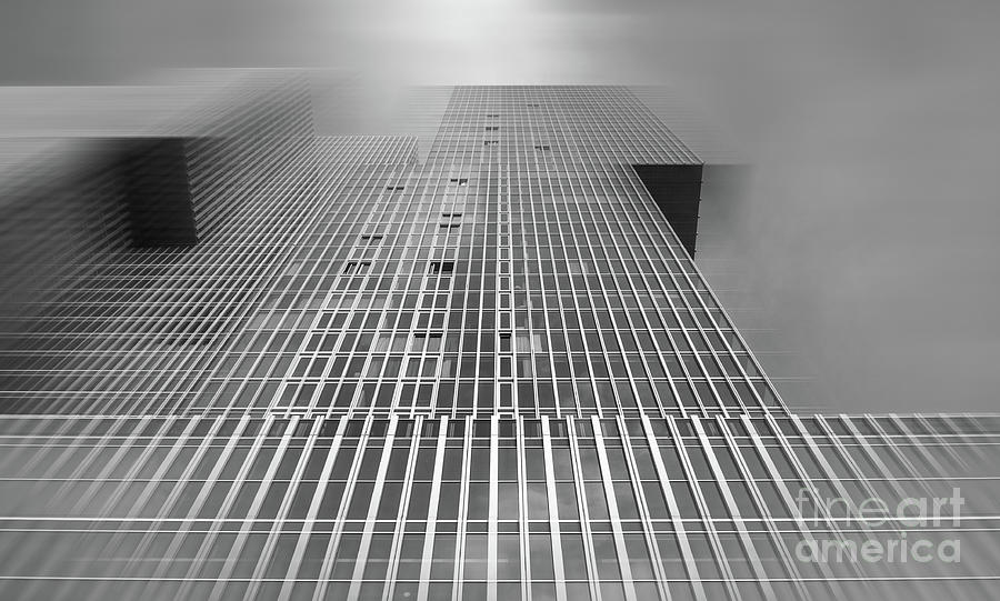 De Rotterdam Vertical City 3  - Monochrome Photograph by Philip Preston
