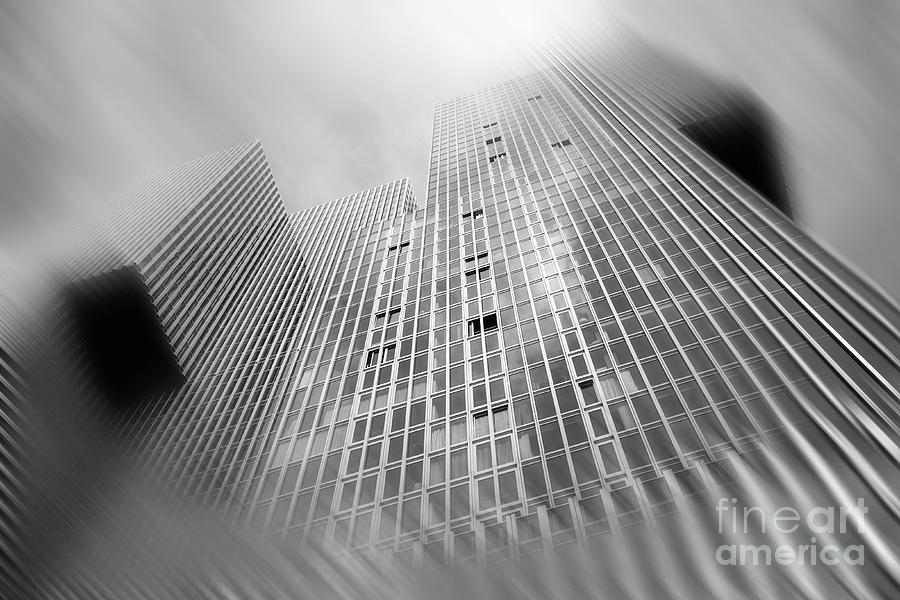 De Rotterdam Vertical City - Monochrome Photograph by Philip Preston
