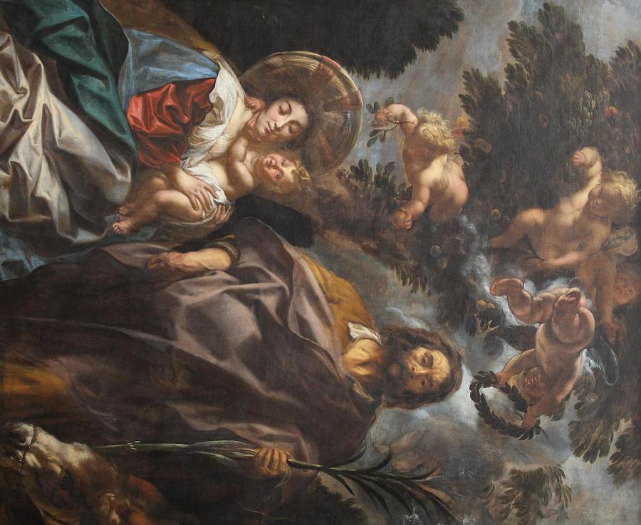 De rust tijdens de vlucht naar Egypte Painting by Jacob Jordaens - Fine ...