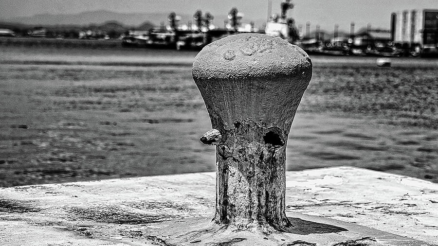 Dead Bollard Mixed Media by Pheasant Run Gallery Dead Bollard Mixed Media by Pheasant Run Gallery