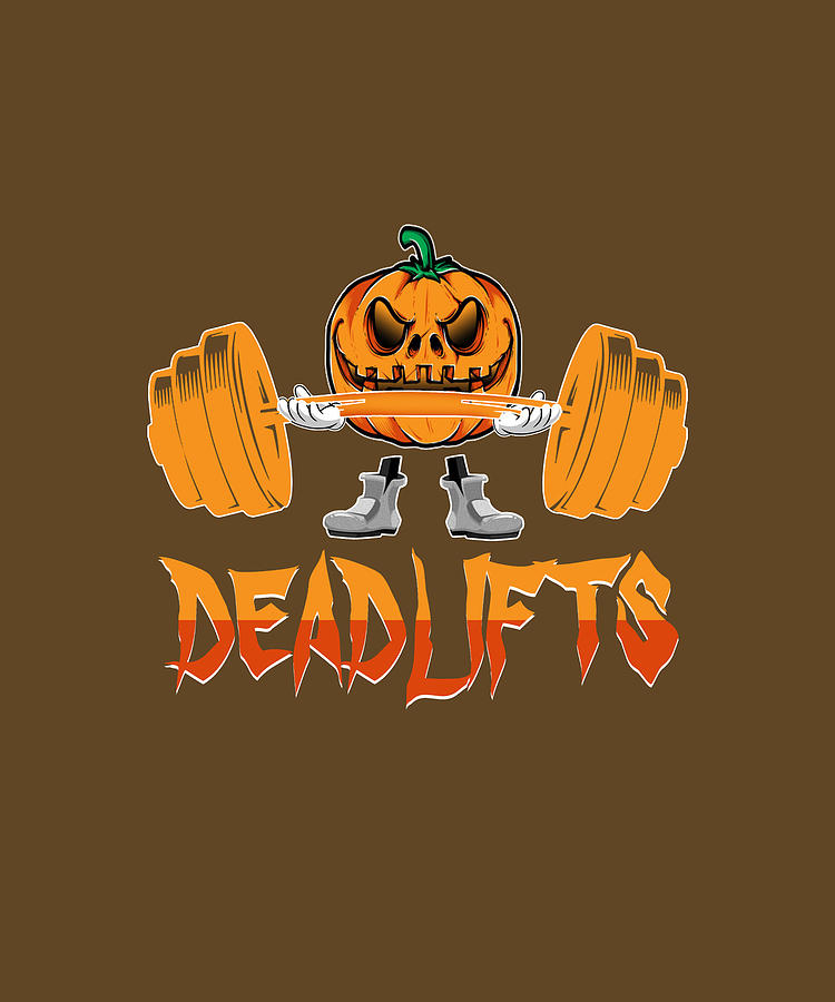 deadlifts-weightlifting-pumpkin-gym-workout-halloween-digital-art-by-felix