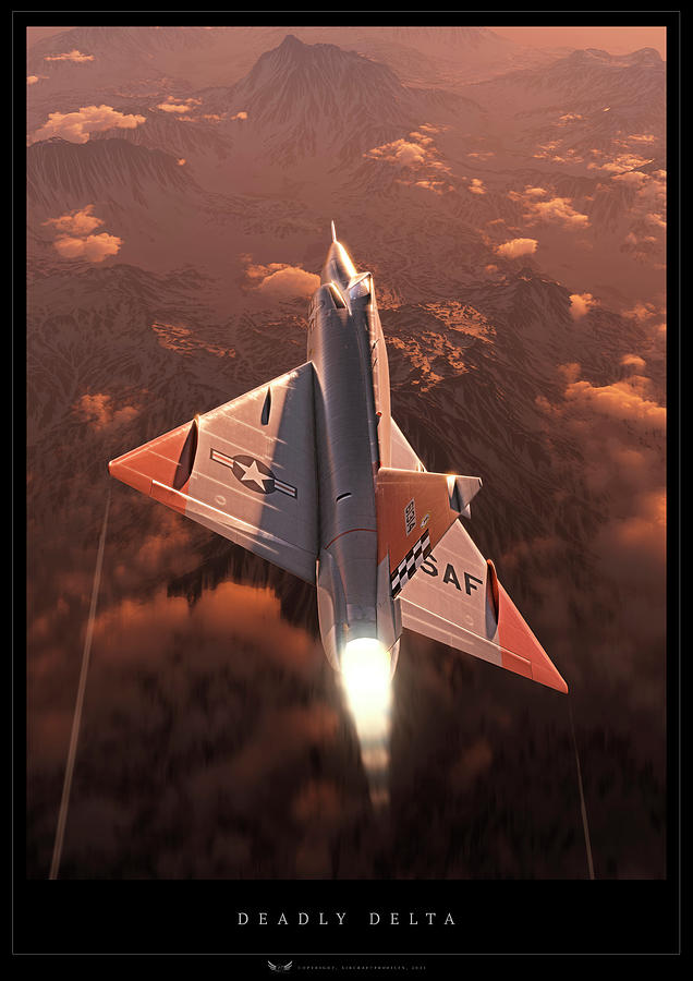 F-102 Digital Art - Deadly Dagger by Mads Bangsoe F-102 Digital Art - Deadly Dagger by Mads Bangsoe