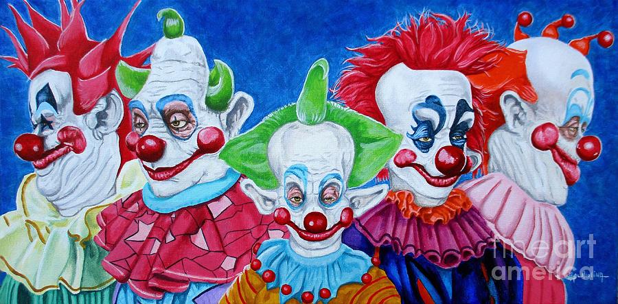 Deadly Space Clowns  Painting by Al  Molina