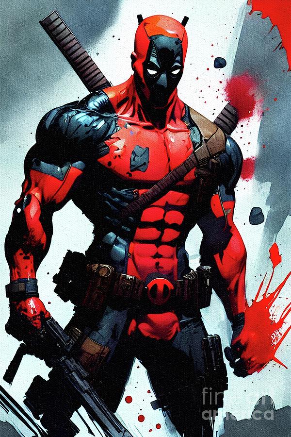 Deadpool, Superhero Painting by John Springfield - Fine Art America