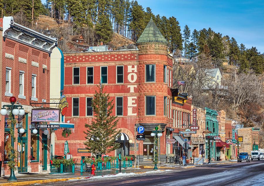 Deadwood at Christmas Photograph by Mountain Dreams Pixels