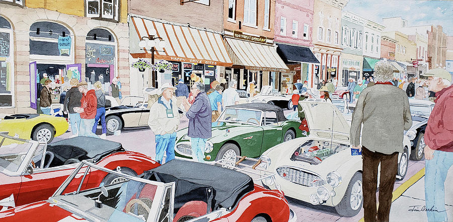 Deadwood Car Show Painting by Jim Gerkin