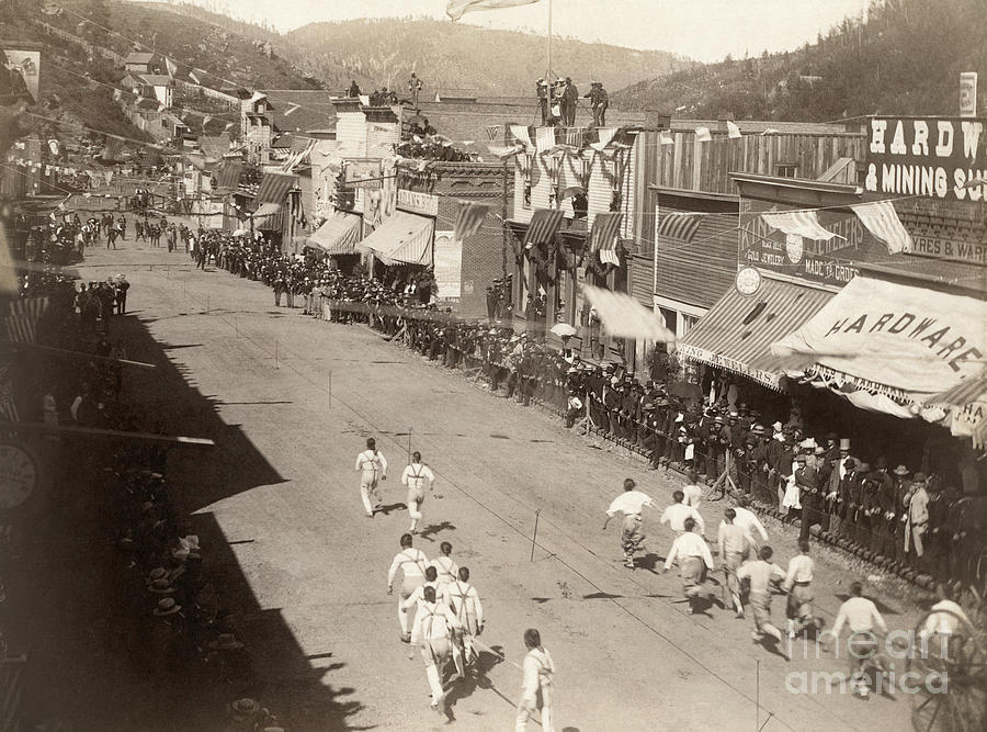 Deadwood Race, 1888 Photograph by John Grabill