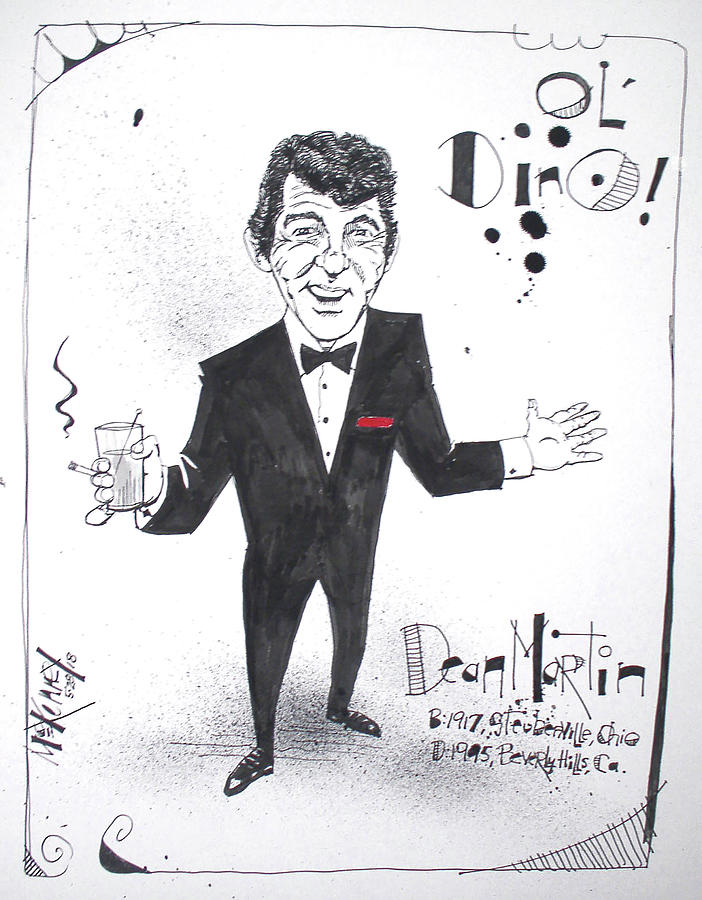 Dean Martin Drawing by Phil Mckenney