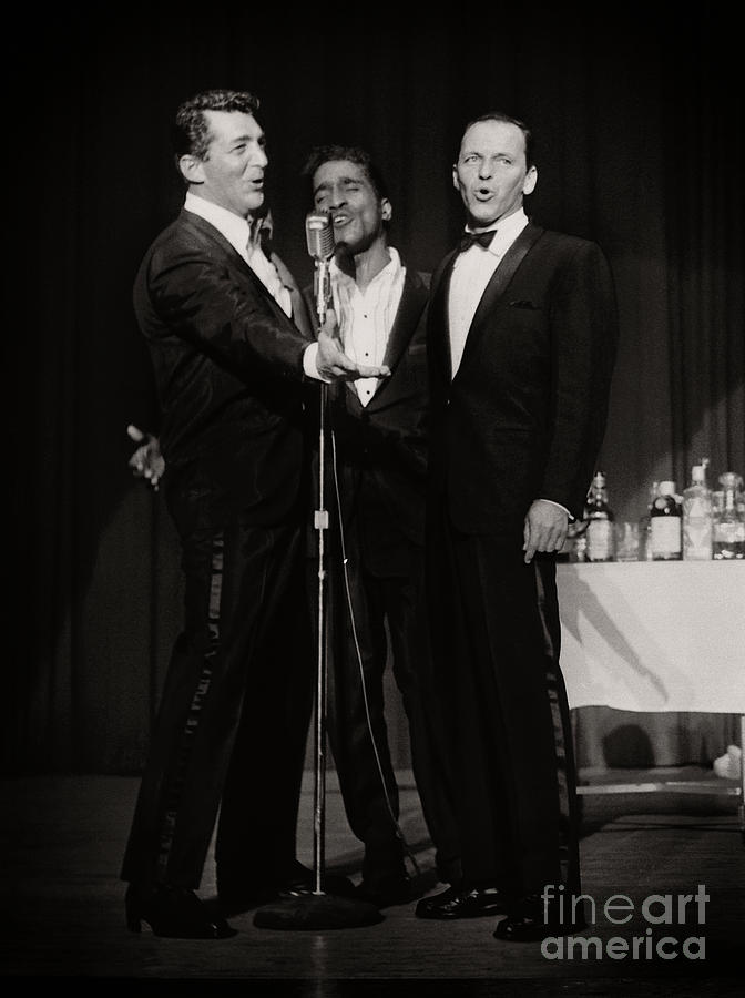 Dean Martin, Sammy Davis Jr. and Frank Sinatra. Photograph by Doc Braham