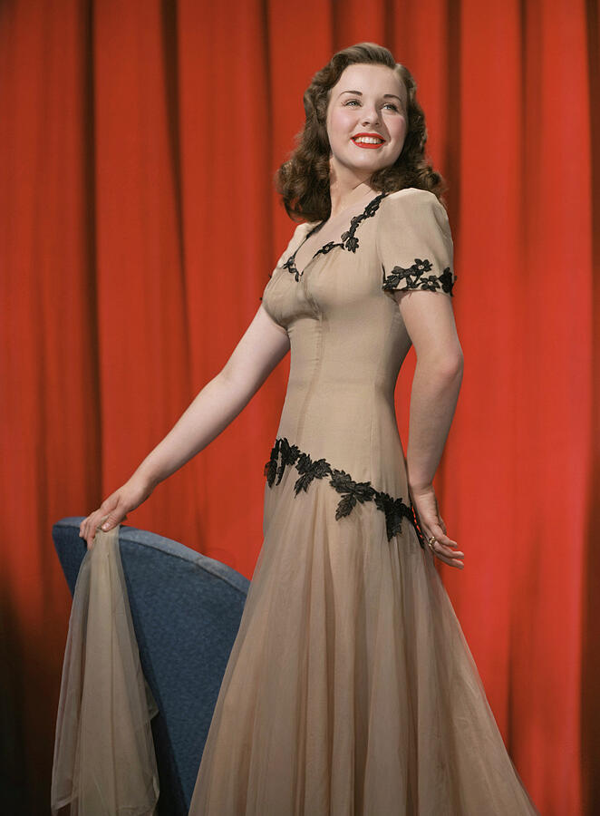 Deanna Durbin Gorgeous Vintage Lace Dress Curtain Pose 1944 Photograph by Silver Screen Deanna Durbin Gorgeous Vintage Lace Dress Curtain Pose 1944 Photograph by Silver Screen
