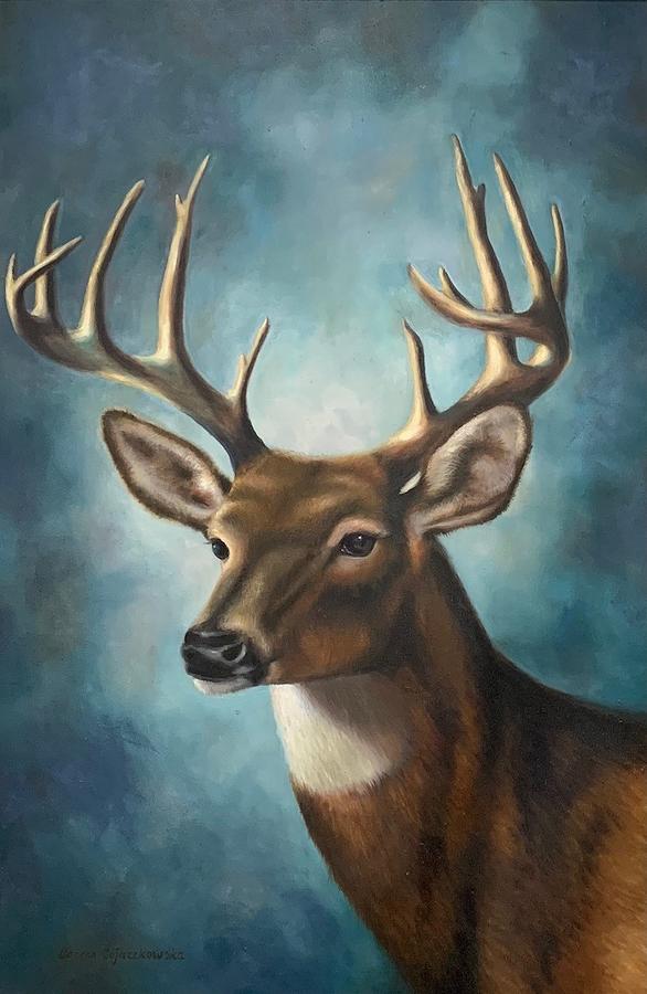 Dear Deer Painting by Bozena Zajaczkowska