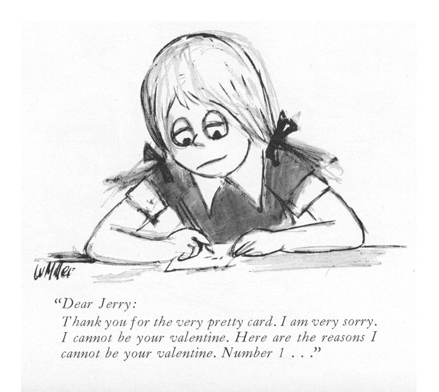 Dear Jerry Drawing by Warren Miller