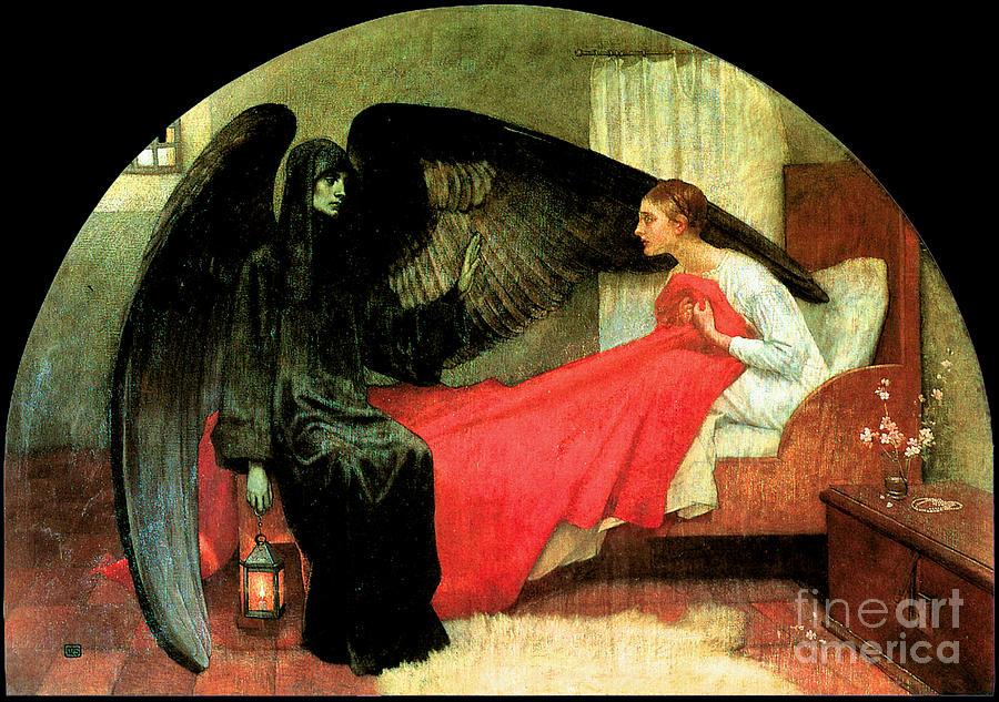 Death and the Maiden 1900 Painting by Marianne Stokes - Pixels