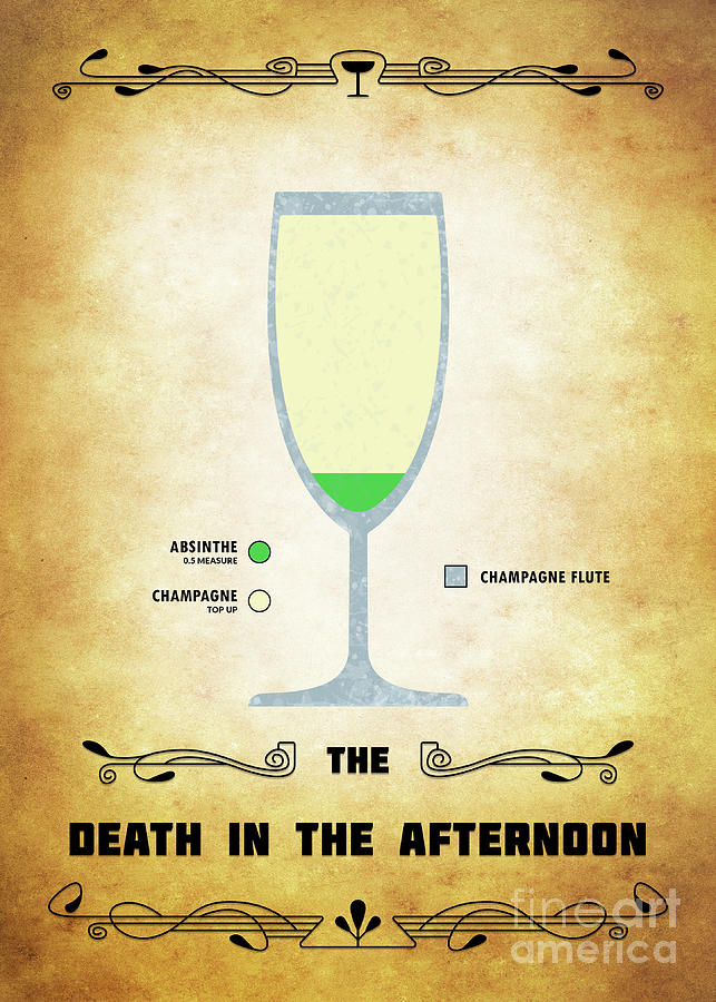 Death In The Afternoon Cocktail - Classic Digital Art by Bo Kev