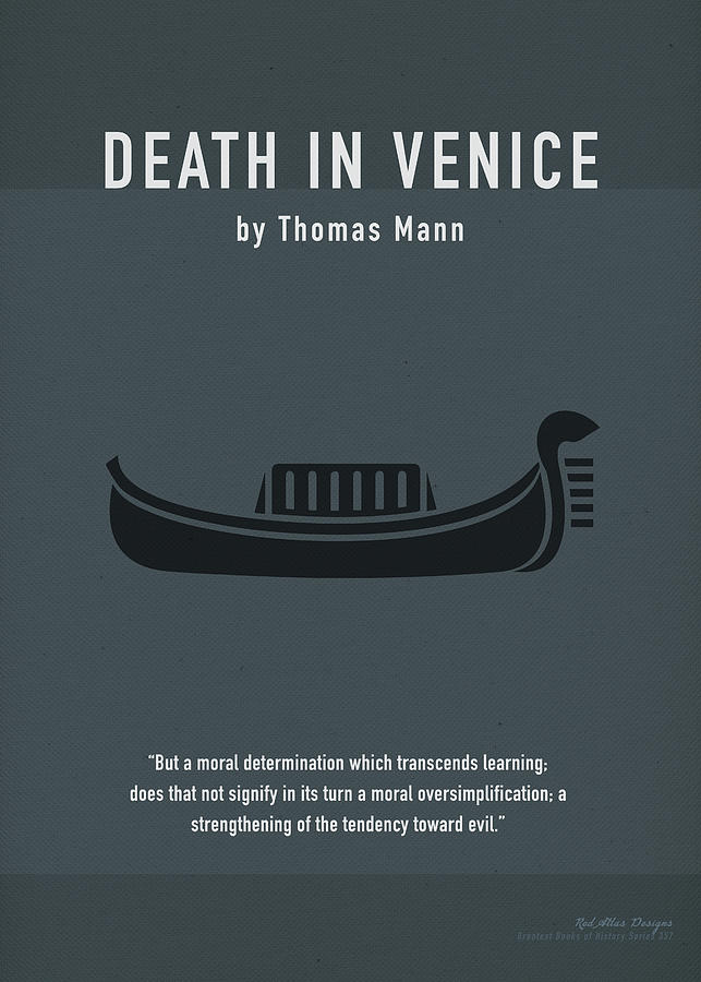 Book Mixed Media - Death in Venice by Thomas Mann Greatest Books Ever Art Print Series 357 by Design Turnpike
