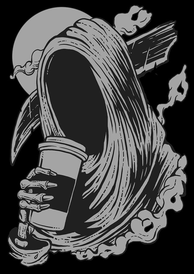 Death Likes Coffee Digital Art by Long Shot