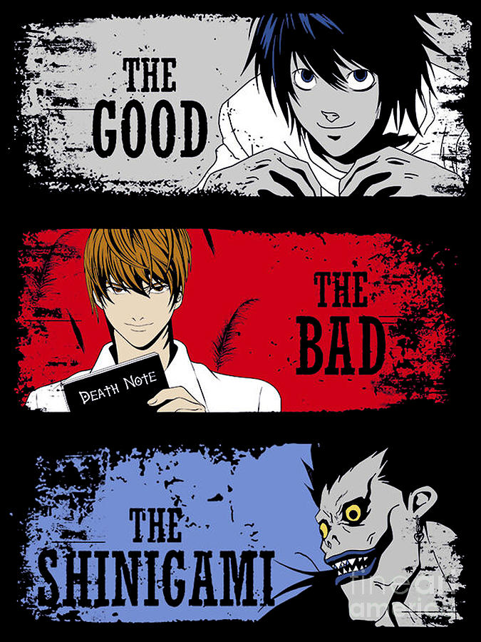 Death Note The Good The Bad The Shinigami Drawing by Fantasy Anime - Pixels