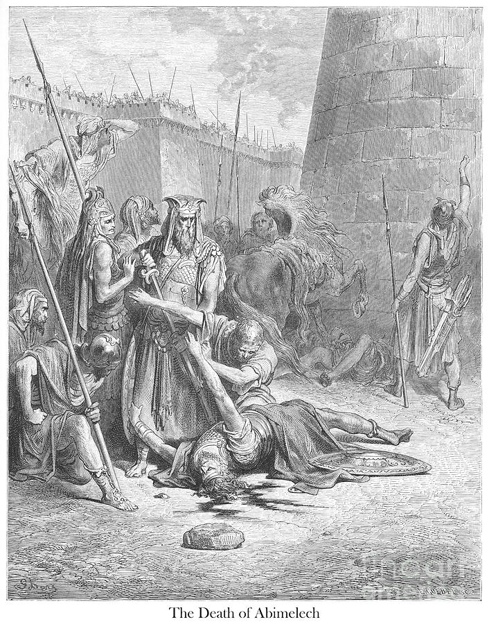Death of Abimelech by Gustave Dore v1 Drawing by Historic illustrations