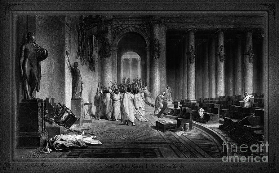 Death Of Julius Caesar In The Roman Senate by James Armytage Fine Art Xzendor7 Art Reproductions Relief by Rolando Burbon