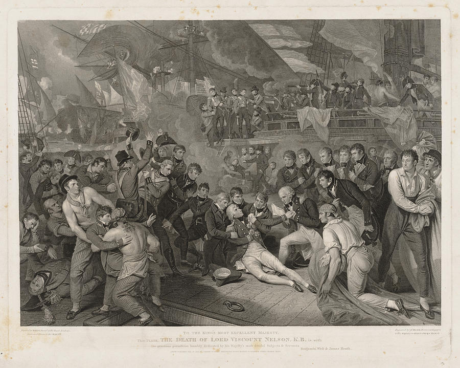 Nature Painting - Death of Lord Nelson Date unknown James Heath h, by MotionAge Designs