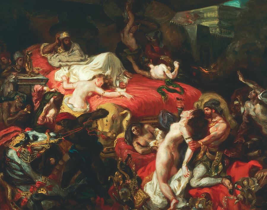 Nature Painting - Death of Sardanapalus by Eugene Delacroix  by The Luxury Art Collection