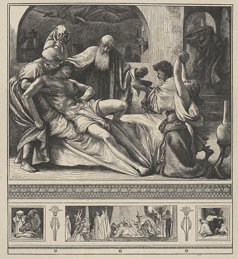 Death of the Firstborn Drawing by After Frederic Leighton