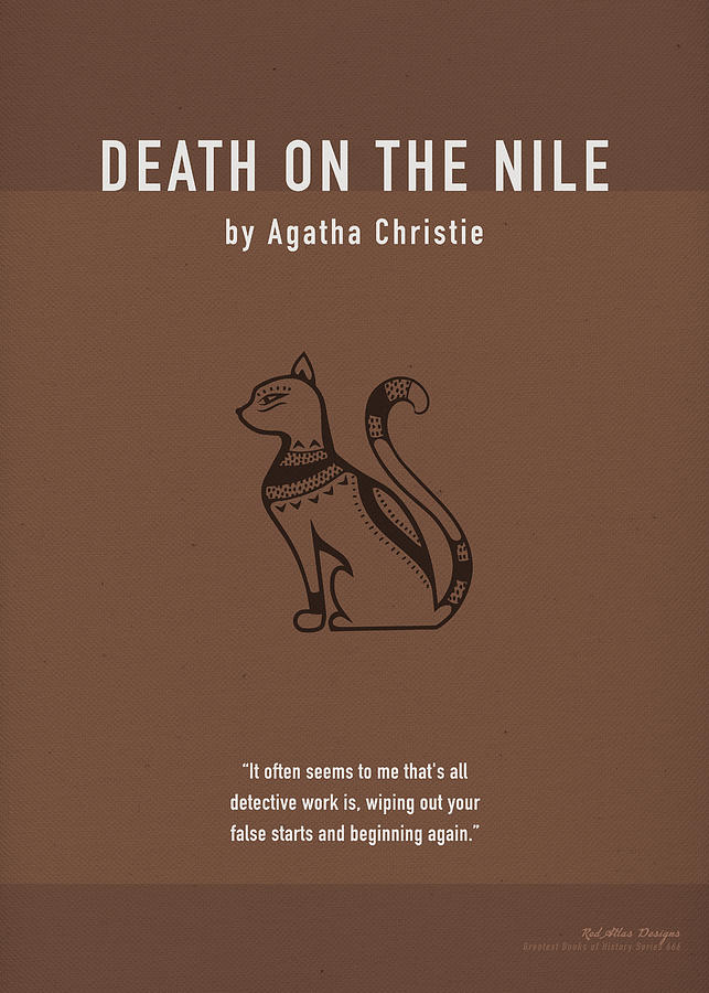 Death On The Nile Mixed Media - Death On The Nile by Agatha Christie Greatest Books Ever Art Print Series 666 by Design Turnpike