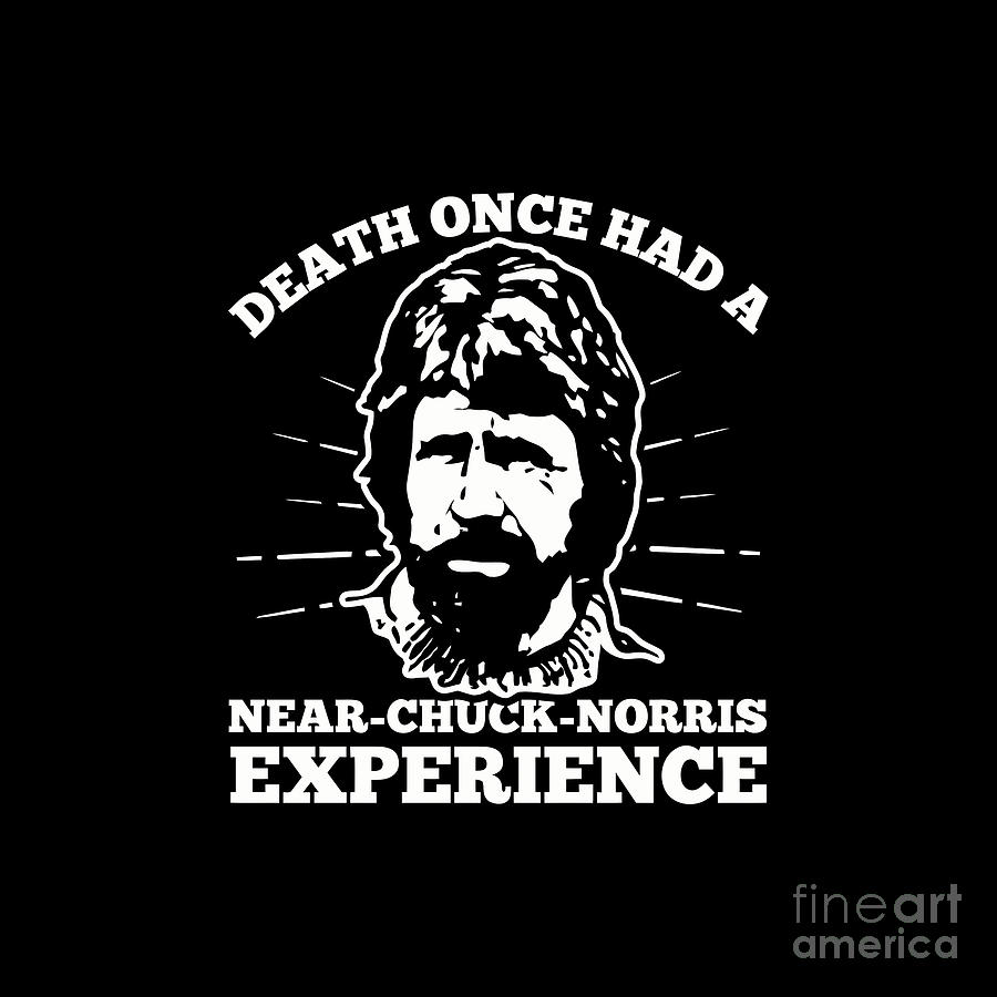 Chuck Norris Drawing - Death Once Had a Near Chuck Norris Experience by Kenneth Smith