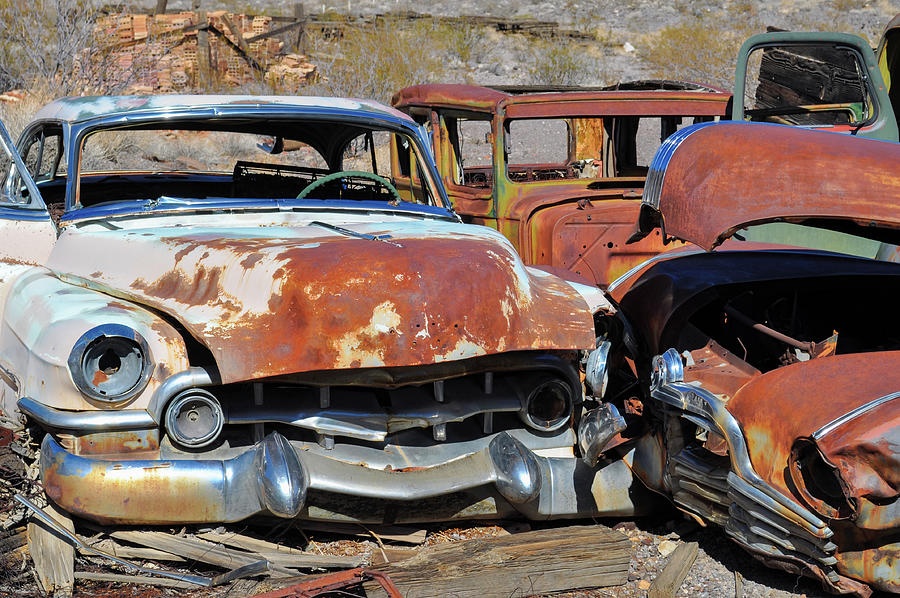 Death Valley Automobile Junkyard Photograph by Kyle Hanson