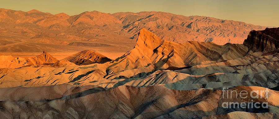 Mountain Photograph - Death Valley Wide Sunrise Panorama by Adam Jewell