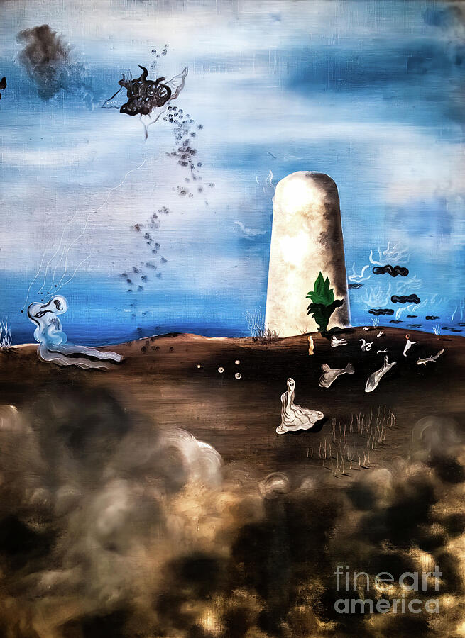 Death Watching His Family by Yves Tanguy 1927 Painting by Yves Tanguy