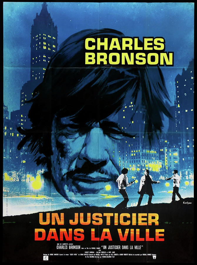 Charles Bronson Mixed Media - Death Wish ,1974  - art by George Kerfyser by Movie World Posters
