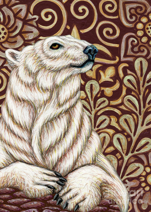 Debonair Bear Tapestry Painting by Amy E Fraser