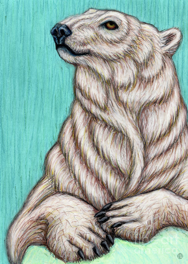 Debonair Polar Bear Painting by Amy E Fraser
