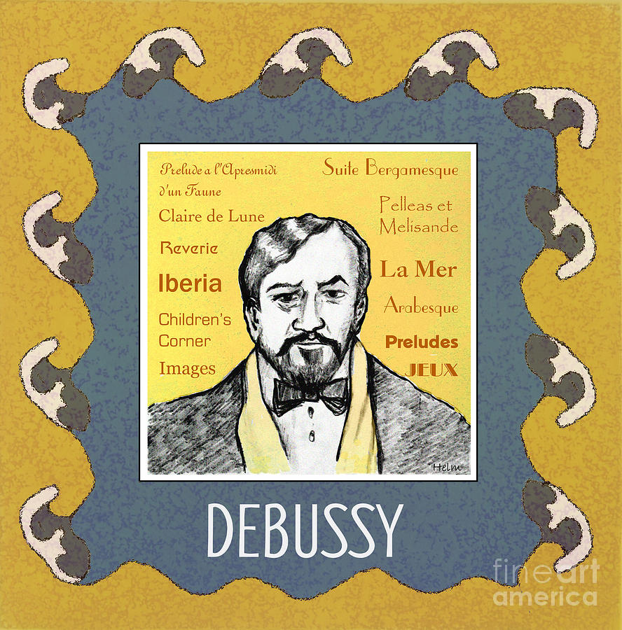 Debussy Portrait Mixed Media by Paul Helm