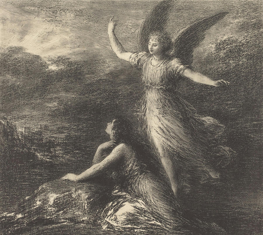 Debut from Paradise and the Peri Drawing by Henri Fantin Latour - Pixels
