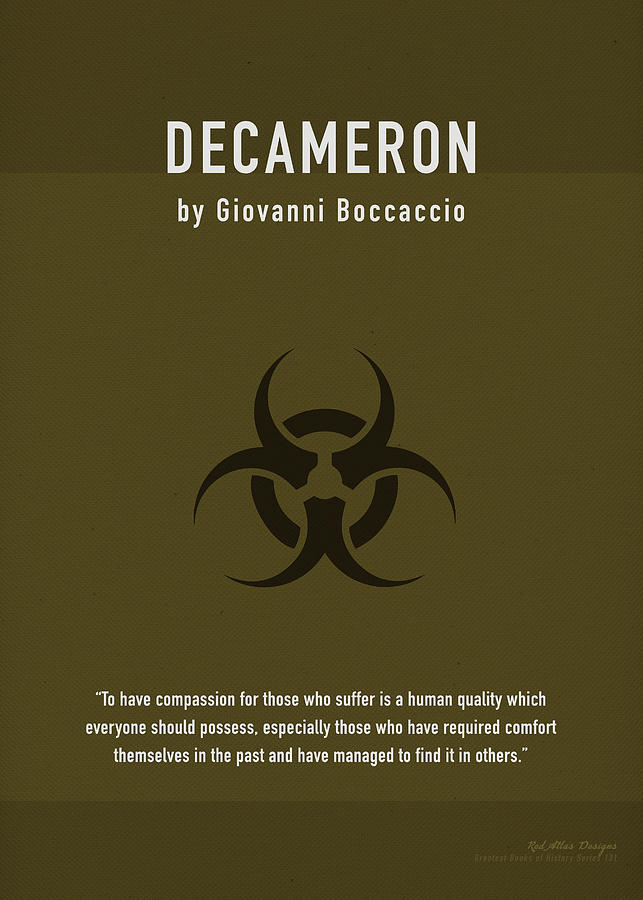 Book Mixed Media - Decameron by Giovanni Boccaccio Greatest Book Series 131 by Design Turnpike