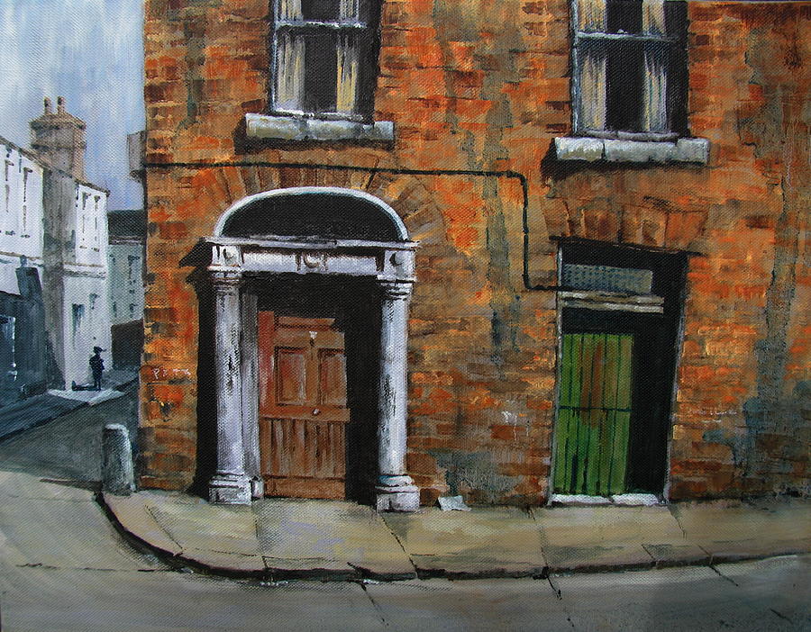 Decaying Elegance in The Liberties, Dublin Painting by Val Byrne