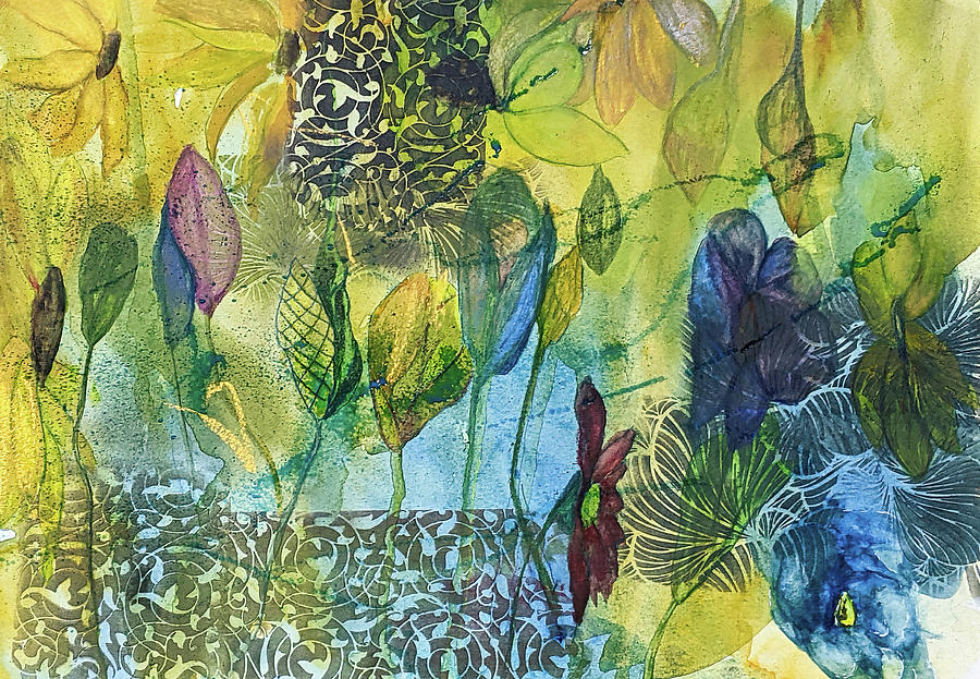 Decaying Garden CAC day 95 Painting by Cathy Anderson