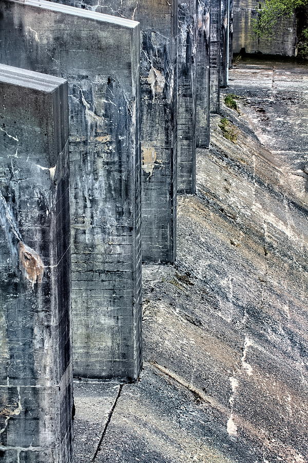 Decaying Concrete Spillway Photograph