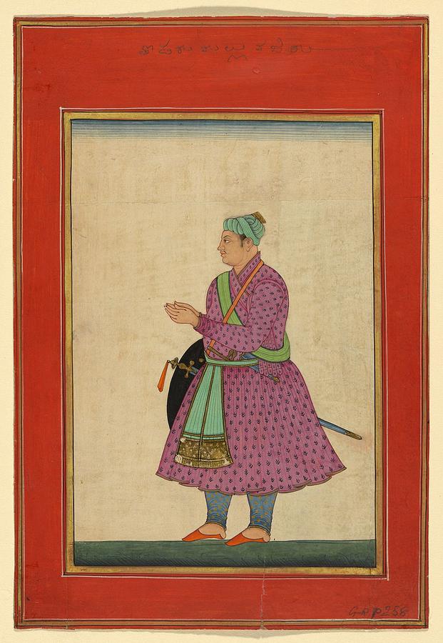Deccan Painting, Possibly Machilipatnam Style Portrait Of Raja Todar Mal, Minister Of Finance For Th Painting