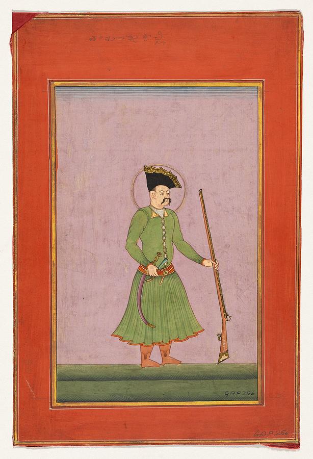 Deccan Painting, possibly Machilipatnam Style Shah Abbas I of Persia c. 1780 Painting by Artistic Rifki