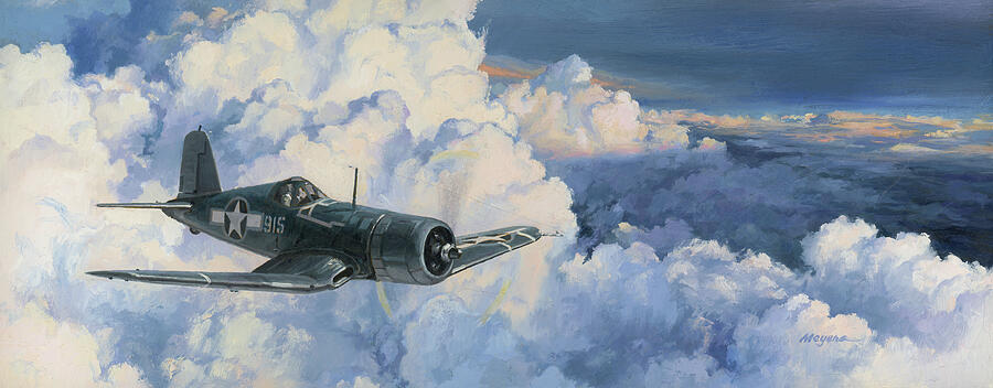 Eagle Painting - December 1943 by Wade Meyers