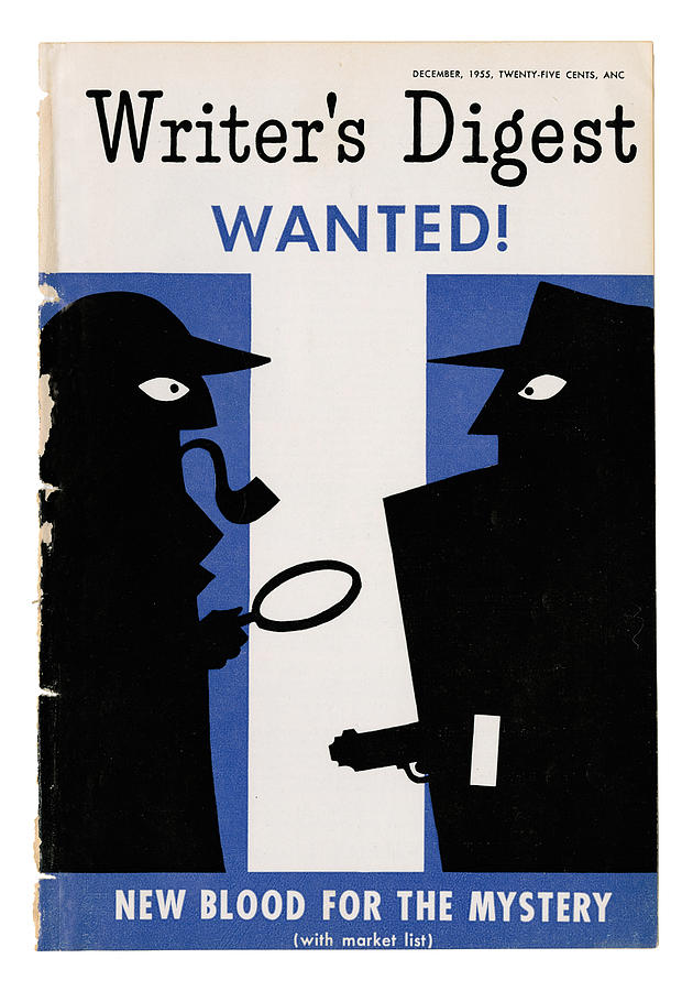 Mystery Digital Art - December 1955 - Wanted by Writers Digest Mystery Digital Art - December 1955 - Wanted by Writers Digest