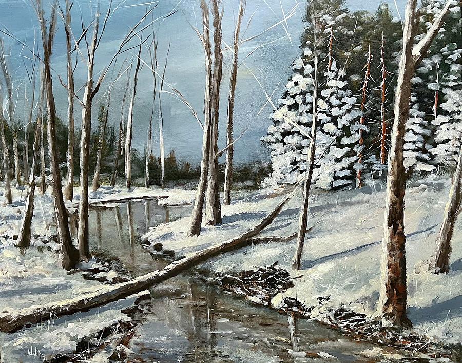 December Painting by Alan Lakin