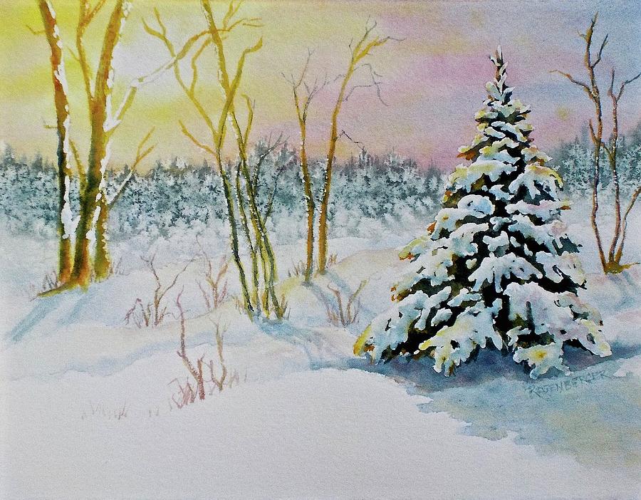 Winter Painting - December Calm by Carolyn Rosenberger
