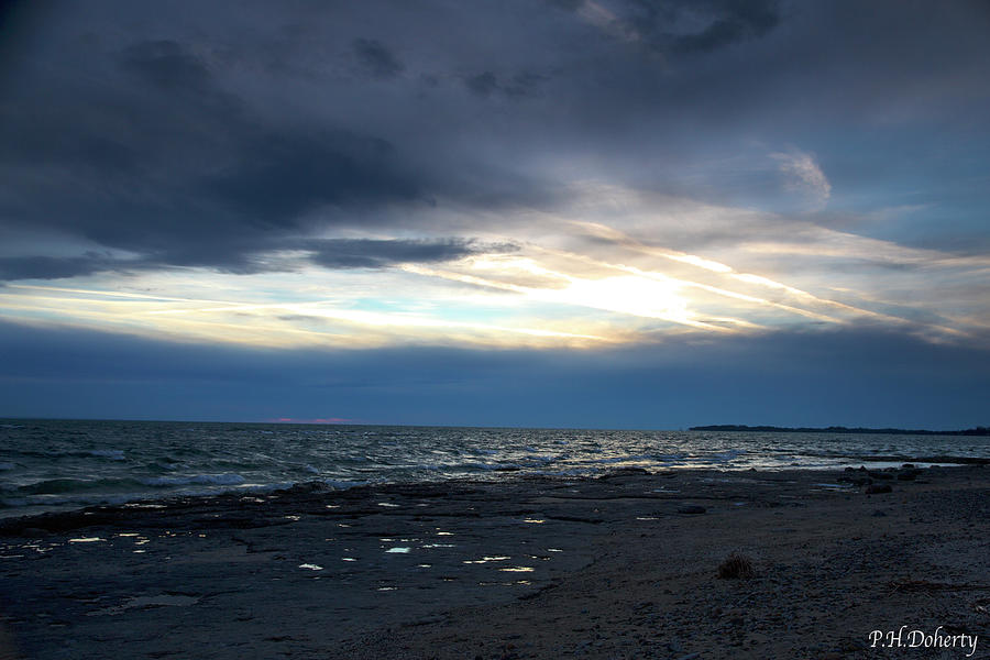 Beach Photograph - December Evening On Erie by Phill Doherty Beach Photograph - December Evening On Erie by Phill Doherty